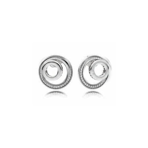 Aretes Espirales Plateados