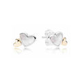 Aretes Corazón Doble", "Gold & Silver