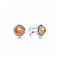 Aretes de Plata con tipo Perla Naranja