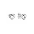Aretes Corazón Entrelazado con Circonitas
