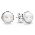 Aretes tipo Perla Elegante Plata