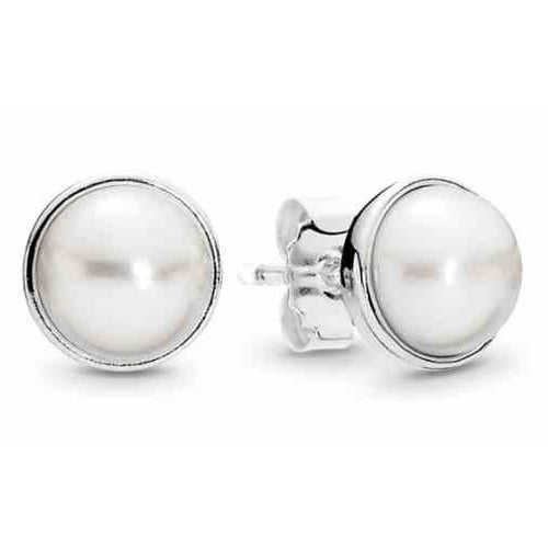 Aretes tipo Perla Elegante Plata