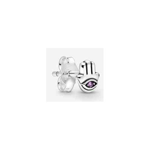 Arete Mano de Fátima con Ojo Morado