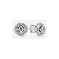 Aretes Doble Halo Brillante