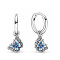 Aretes Arguolla Mariposa Azul Cristal