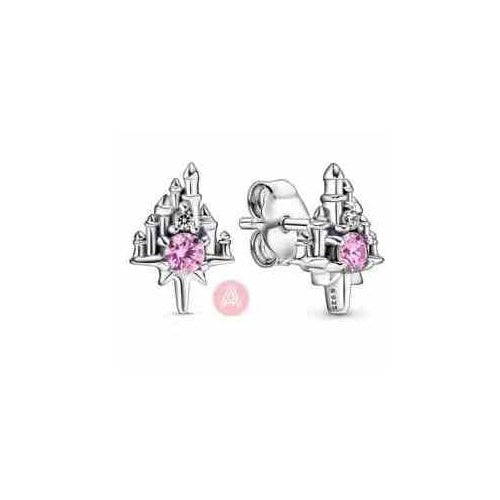 Aretes Castillo Encantado Rosa
