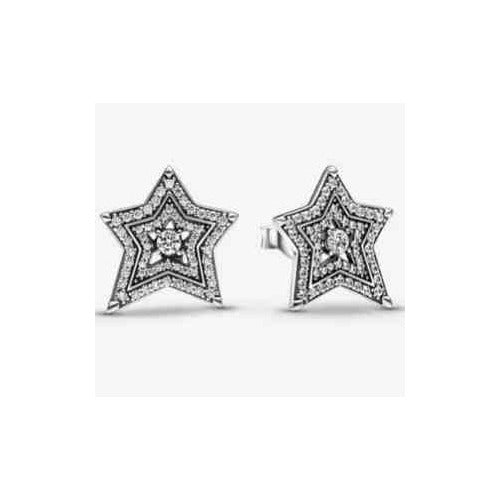 Aretes Estrellas Brillantes Pavé