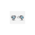 Aretes Nudo Infinito con Cristal Azul