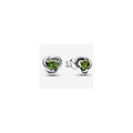 Aretes Nudo de Amor con tipo Peridoto