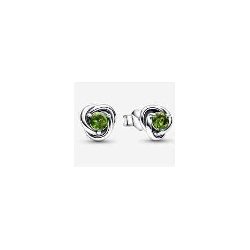Aretes Nudo de Amor con tipo Peridoto