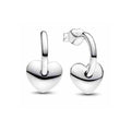 Aretes Corazón Plateado - Elegancia Sutil