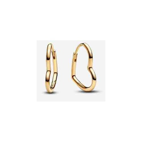Aretes de corazón dorados
