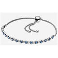 Pulsera Ajustable con Cristales Azules y Circonitas