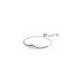 Pulsera ajustable con cuentas plateadas