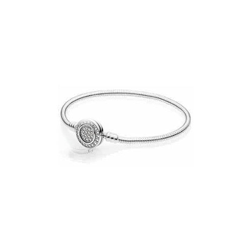 Pulsera Tipo Pan con cierre de pavé