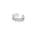 Brazalete Ondulado de Plata con Piedras