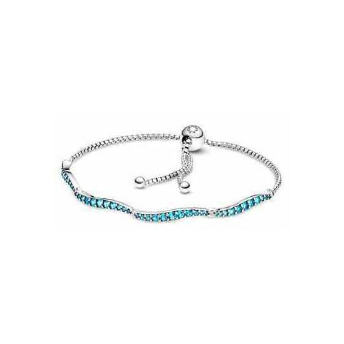 Pulsera ajustable con cristales azules