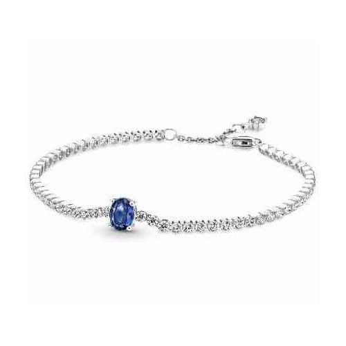 Pulsera de tipo diamantes y tipo zafiro azul