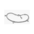 Pulsera de plata con dijes de circonita cúbica