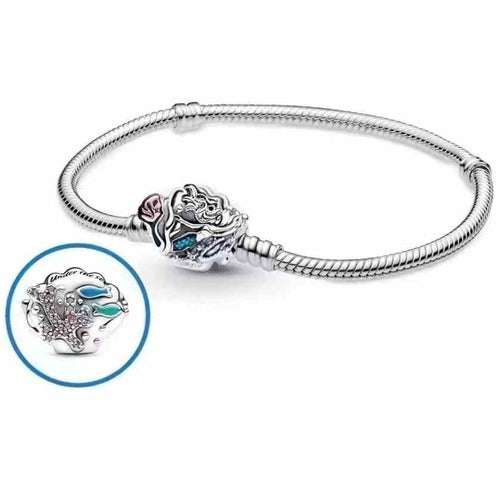 Pulsera "Bajo el Mar" con Dije de Concha y Peces