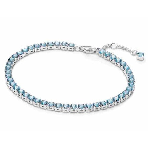 Pulsera de Tenis con tipo Zafiros Azules