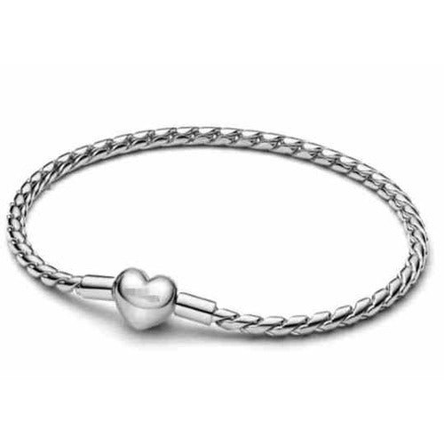 Pulsera Corazón Plata Esterlina