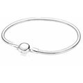 Pulsera Plata Mujer Cierre Bola