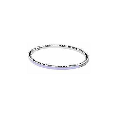 Pulsera Tipo Pan Moments con Esmalte Lavanda y Cristales