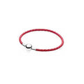 Pulsera Roja Trenzada con Cierre Metálico