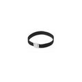 Pulsera Tipo Pan Mesh Negra con Cierre Plateado