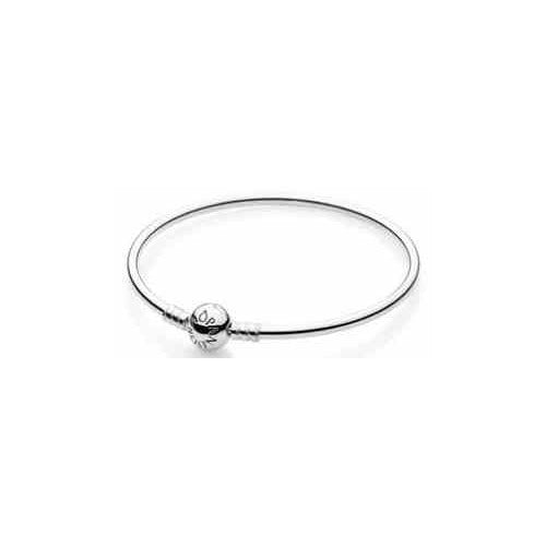 Pulsera Tipo Pan de Plata Brillante
