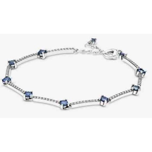 Pulsera de Plata con Cristales Azules