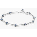 Pulsera de Plata con Cristales Azules