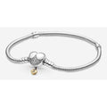 Pulsera Corazón Brillante con Dije plata
