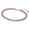 Pulsera de Tenis con Zirconias Rosadas
