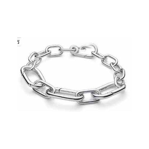 Pulsera de eslabones plateada