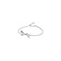 Pulsera Elegante con Diseño de Lazo Plateado