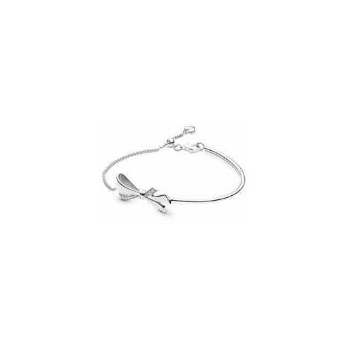 Pulsera Elegante con Diseño de Lazo Plateado