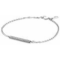 Pulsera Plata con Dije Rectangular Brillante