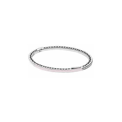 Pulsera Tipo Pan Corazones Brillantes