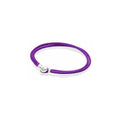 Pulsera Doble Morada con Cierre Corazón