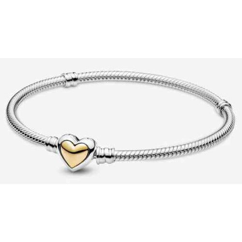 Pulsera Corazón plata y Plateado