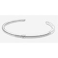 Pulsera Brazalete Abierto Plateado con Abalorios