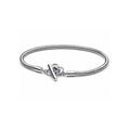 Pulsera de plata con cierre de corazón