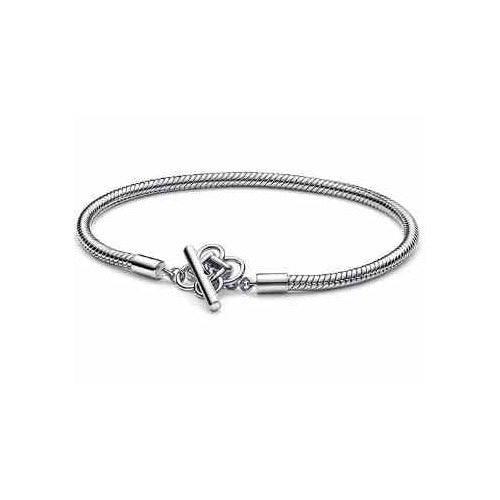 Pulsera de plata con cierre de corazón