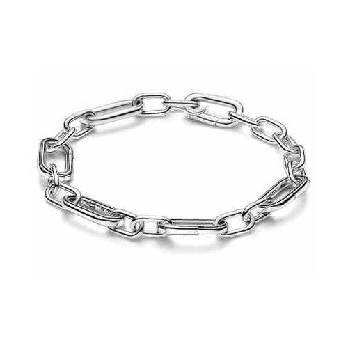 Pulsera de eslabones rectangulares en plata