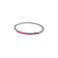 Pulsera Tipo Pan Rose con Esmalte Rosa y Circonita Cúbica