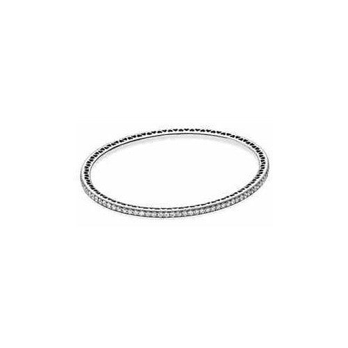 Pulsera Tipo Pan Corazones Brillantes Pavé