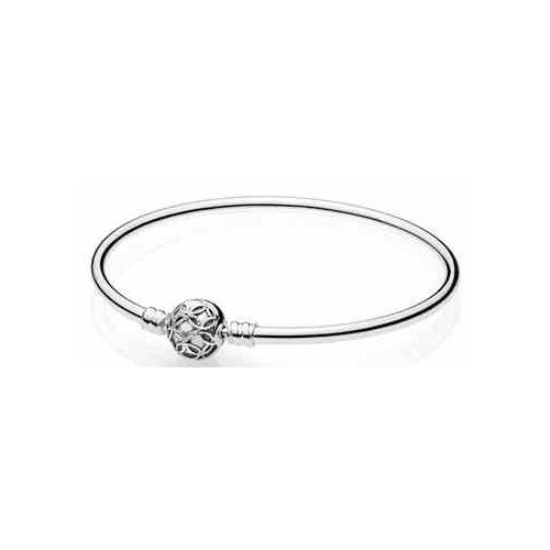 Pulsera Bangle con Charm Calado Flor