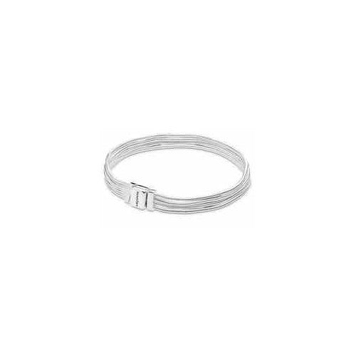 Pulsera de plata con múltiples hilos y broche